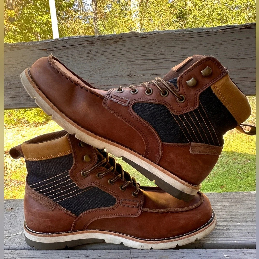 Men’s leather waterproof casual boots - Picture 1 of 10